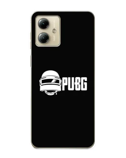 Чехол для Motorola MOTO G14 с картинкой «PUBG — классический лого»