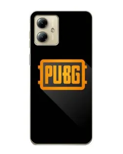 Чехол для Motorola MOTO G14 с картинкой «PUBG — рамка лого»