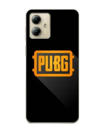 Чехол для Motorola MOTO G14 с картинкой «PUBG — рамка лого»