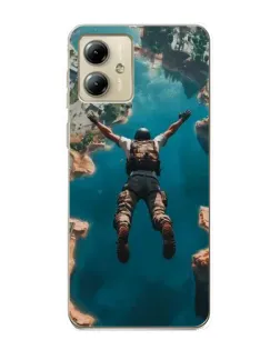 Чехол для Motorola MOTO G14 с картинкой «PUBG — свободное падение»