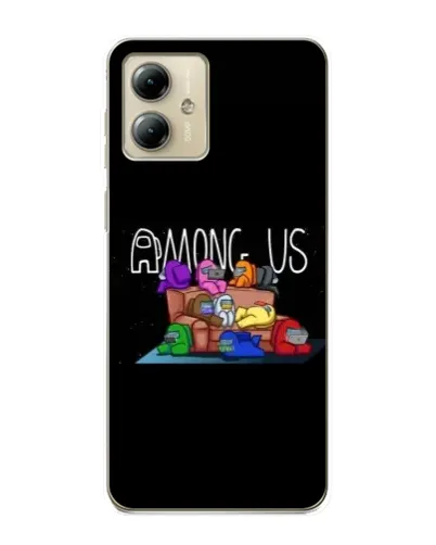 Чехол для Motorola MOTO G14 с картинкой «Логотип Among Us»