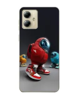 Чехол для Motorola MOTO G14 с картинкой «Among Us — 3D стиль»