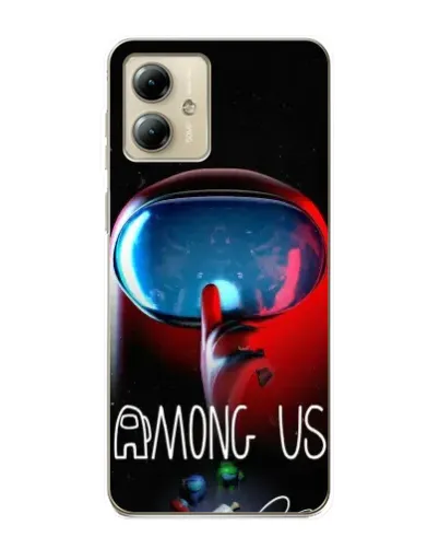 Чехол для Motorola MOTO G14 с картинкой «Красный импостер — макро»