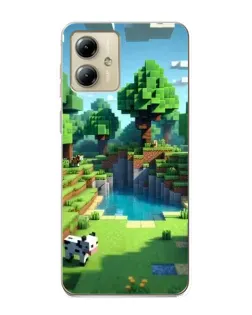 Чехол для Motorola MOTO G14 с картинкой «Minecraft летний день»