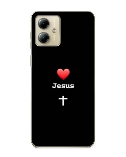 Чехол для Motorola MOTO G14 с картинкой «Сердце - Jesus» Чехол для Motorola MOTO G14 с картинкой «Сердце - Jesus»