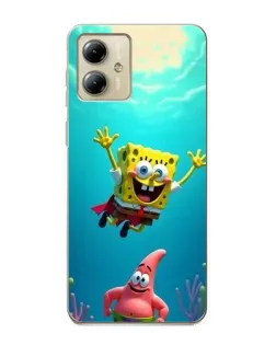 Чохол для Motorola MOTO G14 з картинкою «Спанч Боб під водою»