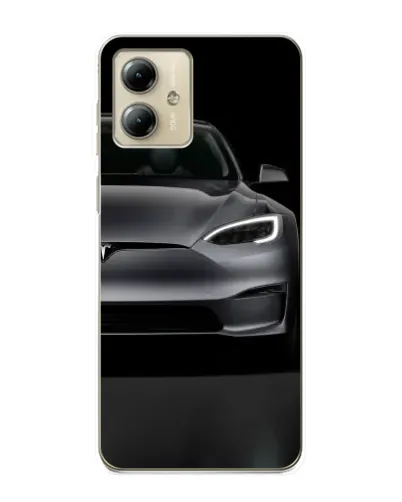 Чехол для Motorola MOTO G14 с картинкой «Tesla Model S Look»