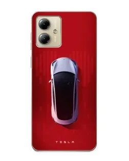 Чехол для Motorola MOTO G14 с картинкой «Tesla Top View» Чехол для Motorola MOTO G14 с картинкой «Tesla Top View»