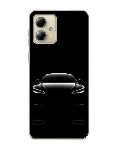 Чехол для Motorola MOTO G14 с картинкой «Силуэт Tesla Night»