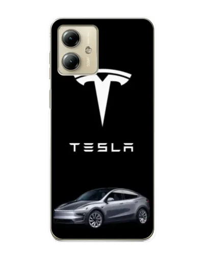 Чехол для Motorola MOTO G14 с картинкой «Tesla Model Y»