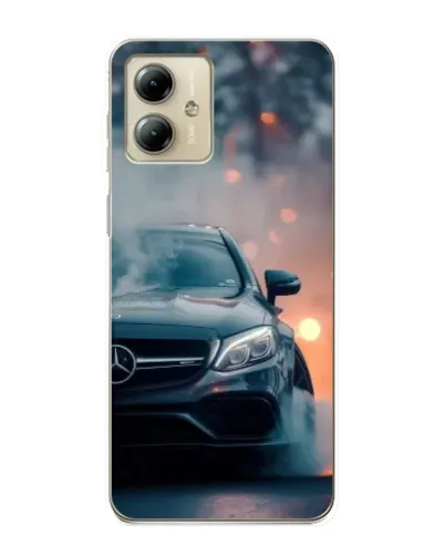 Чехол для Motorola MOTO G14 с картинкой «Mercedes — ночной город» Чехол для Motorola MOTO G14 с картинкой «Mercedes — ночной город»