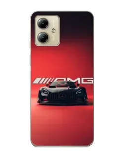 Чехол для Motorola MOTO G14 с картинкой «Mercedes AMG — красная линия»