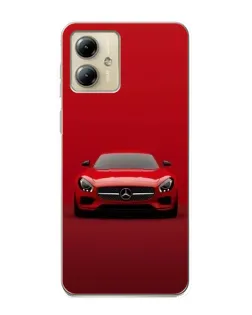 Чехол для Motorola MOTO G14 с картинкой «Красный Mercedes AMG»