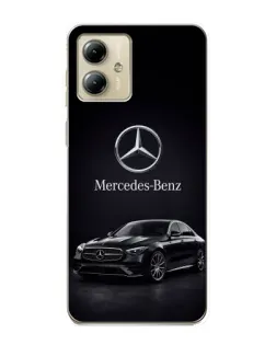 Чехол для Motorola MOTO G14 с картинкой «Mercedes — решетка радиатора»