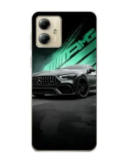Чехол для Motorola MOTO G14 с картинкой «Темный Mercedes AMG»