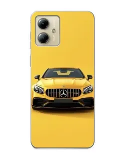 Чехол для Motorola MOTO G14 с картинкой «Желтый Mercedes GT»