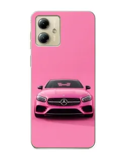 Чохол для Motorola MOTO G14 з картинкою «Рожевий Mercedes AMG»