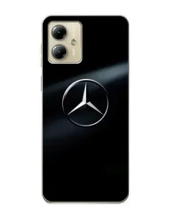 Чохол для Motorola MOTO G14 з картинкою «Mercedes на металі»