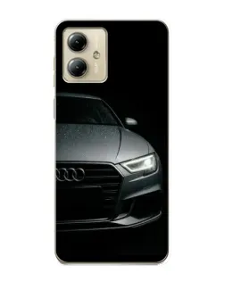Чехол для Motorola MOTO G14 с картинкой «Audi — детализация кузова» Чехол для Motorola MOTO G14 с картинкой «Audi — детализация кузова»