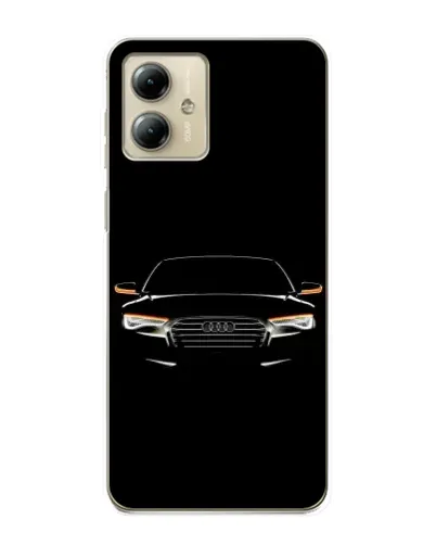 Чехол для Motorola MOTO G14 с картинкой «Audi — ночной контур»