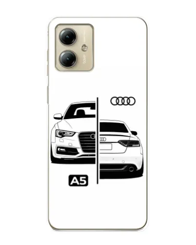 Чехол для Motorola MOTO G14 с картинкой «Audi — контрастный дизайн»
