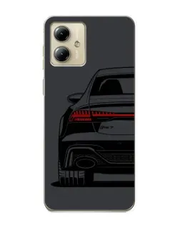 Чехол для Motorola MOTO G14 с картинкой «Задняя часть Audi — арт»
