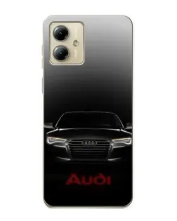 Чехол для Motorola MOTO G14 с картинкой «Audi — градиентный контур»
