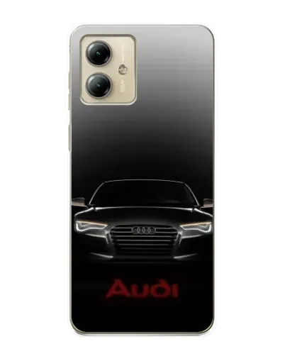 Чехол для Motorola MOTO G14 с картинкой «Audi — градиентный контур»