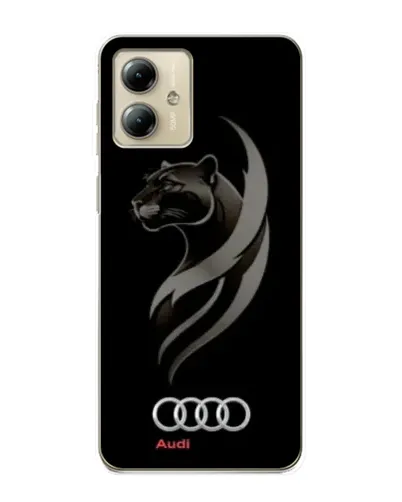 Чехол для Motorola MOTO G14 с картинкой «Графика — пантера и Audi»
