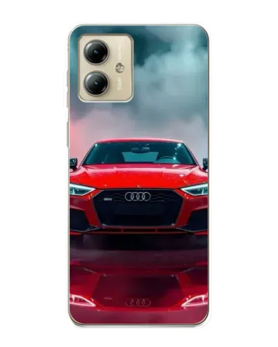 Чехол для Motorola MOTO G14 с картинкой «Audi RS — красный стиль»