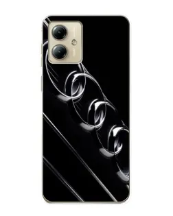 Чехол для Motorola MOTO G14 с картинкой «Audi — абстрактные кольца»
