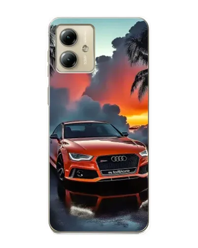 Чехол для Motorola MOTO G14 с картинкой «Audi — закат»