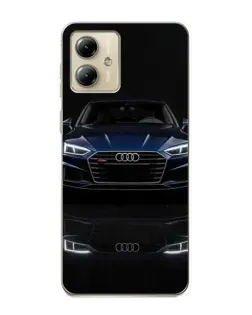 Чехол для Motorola MOTO G14 с картинкой «Audi — ночное отражение»