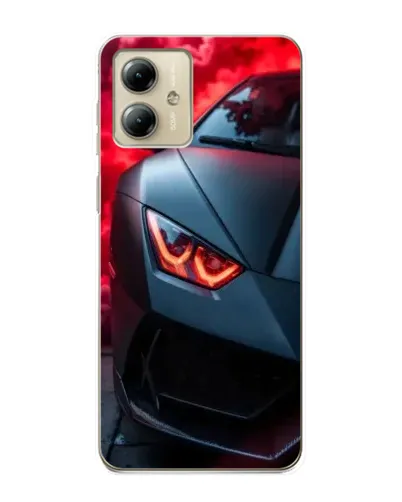 Чехол для Motorola MOTO G14 с картинкой «Lamborghini красное сияние»