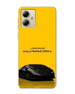 Чехол для Motorola MOTO G14 с картинкой «Lamborghini Huracan черный»