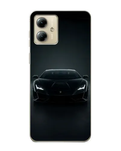 Чехол для Motorola MOTO G14 с картинкой «Черный Lamborghini Aventador»