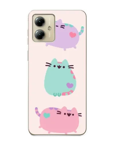 Чехол для Motorola MOTO G14 с картинкой «Pusheen трио» Чехол для Motorola MOTO G14 с картинкой «Pusheen трио»