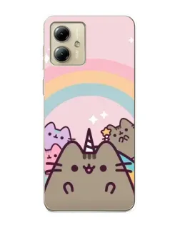 Чехол для Motorola MOTO G14 с картинкой «Единорог Pusheen»