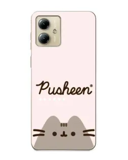 Чехол для Motorola MOTO G14 с картинкой «Pusheen логотип»