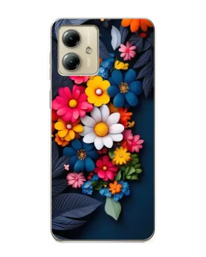 Чехол для Motorola MOTO G14 с картинкой «Цветочная феерия»