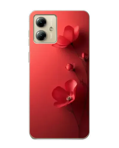 Чехол для Motorola MOTO G14 с картинкой «Маковые соцветия»