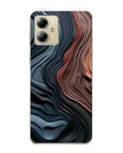 Чехол для Motorola MOTO G14 с картинкой «Цветные волны каньона»
