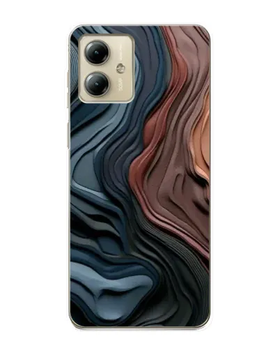 Чехол для Motorola MOTO G14 с картинкой «Цветные волны каньона»