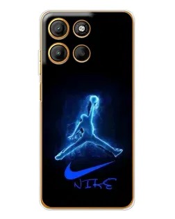 Чехол для Motorola Moto G15 Power с картинкой «Jordan Neon Blue»