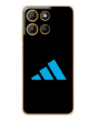 Чехол для Motorola Moto G15 Power с картинкой «Adidas Cyan Logo»