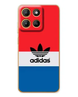 Чехол для Motorola Moto G15 Power с картинкой «Ретро блоки Adidas»