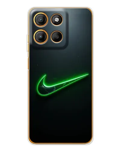 Чехол для Motorola Moto G15 Power с картинкой «Неоновый контур Nike» Чехол для Motorola Moto G15 Power с картинкой «Неоновый контур Nike»