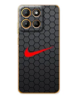 Чехол для Motorola Moto G15 Power с картинкой «Nike — карбоновая сетка»