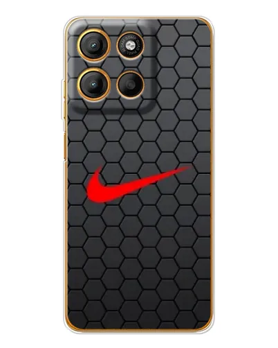 Чехол для Motorola Moto G15 Power с картинкой «Nike — карбоновая сетка» Чехол для Motorola Moto G15 Power с картинкой «Nike — карбоновая сетка»