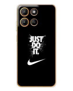 Чехол для Motorola Moto G15 Power с картинкой «Текстовый принт Nike»